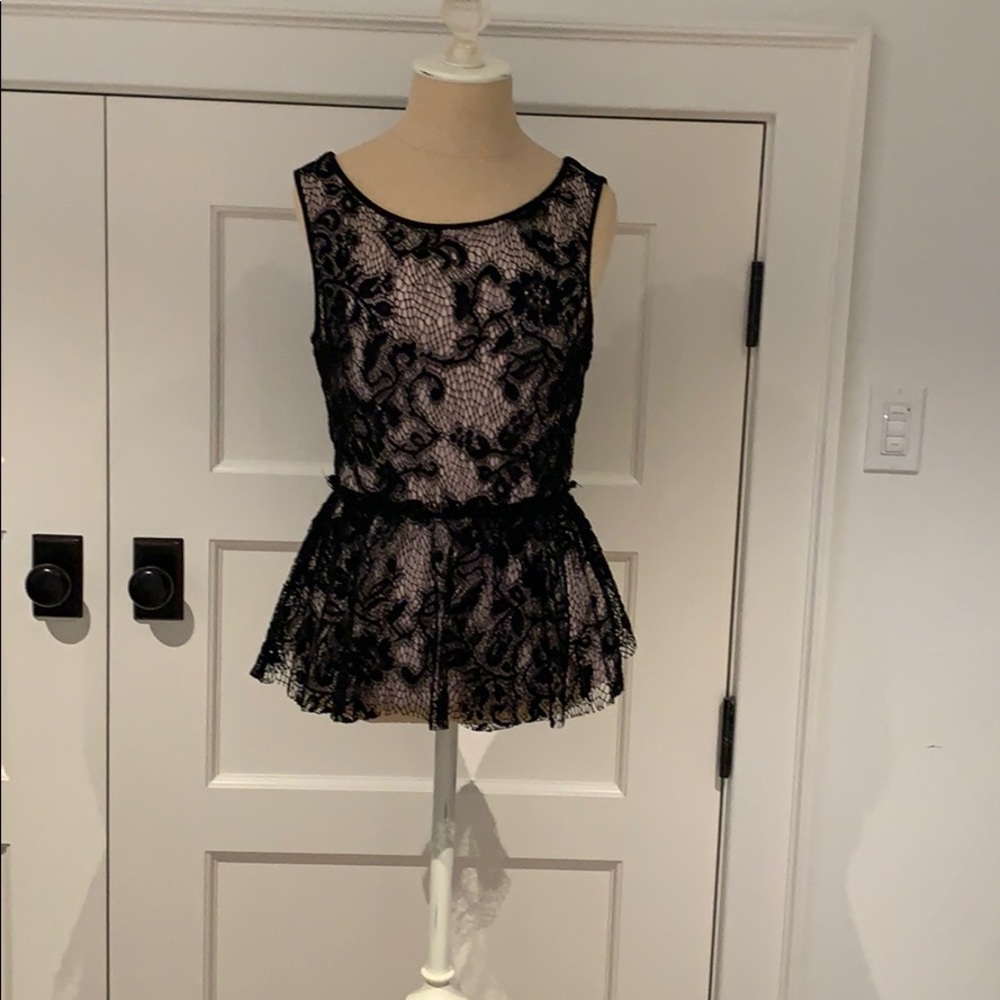 Deletta black lace top